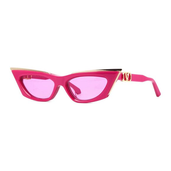 NEW VALENTINO SUNGLASSES, WOMEN PINK CAT EYE EYEWEAR VALENTINO - Picture 2 of 4